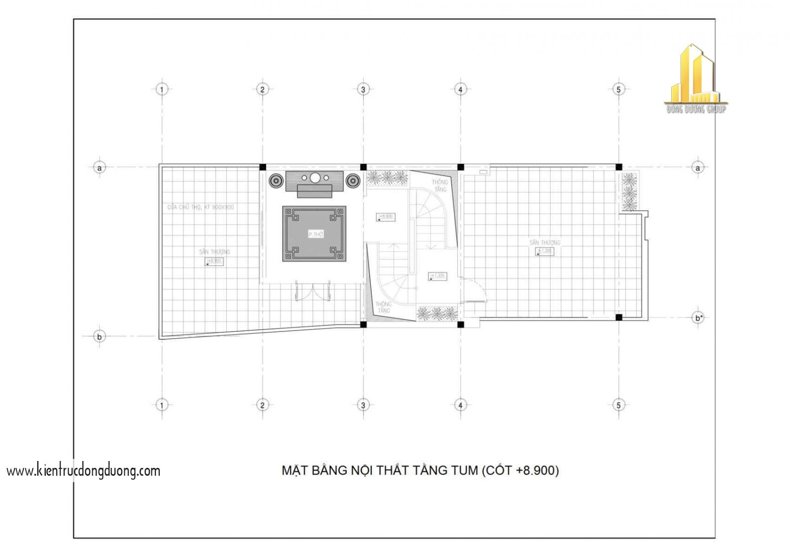 bản vẽ mặt bằng nhà 2 tầng mặt tiền 6m hiện đại