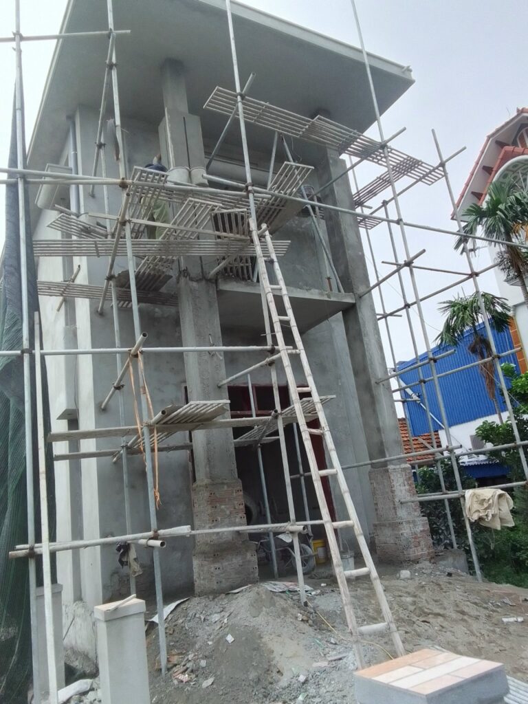 Thi công xây dựng nhà phố hiện đại 2 tầng mặt tiền 5m tại Nam Định