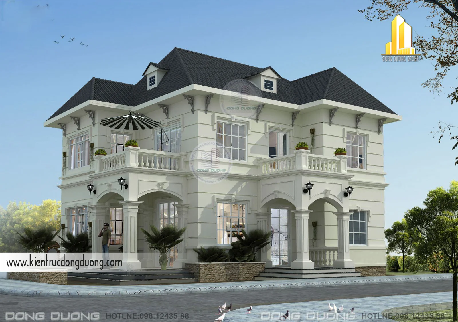 3. Thiết kế biệt thự nhà vườn 2 tầng - BT1506 -kientrucdongduong.com