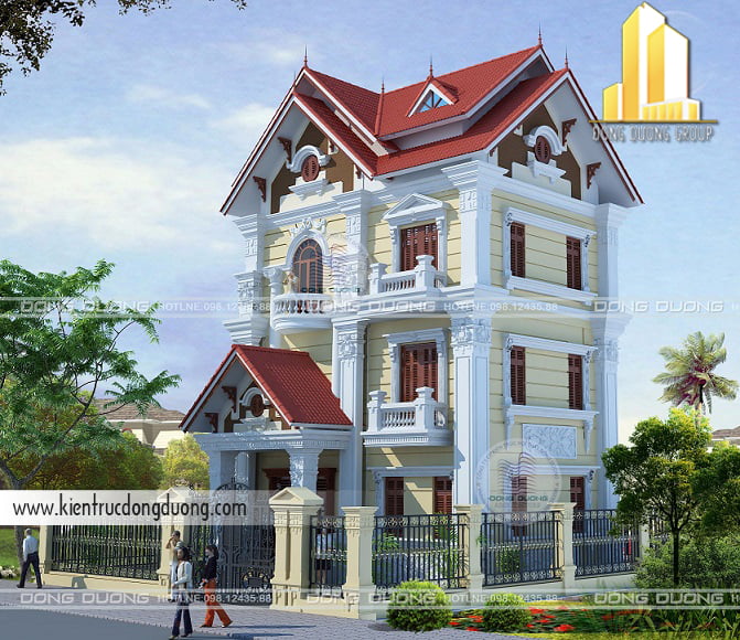 Mẫu biệt thự tân cổ điển 3 tầng-kientrucdongduong.com 02