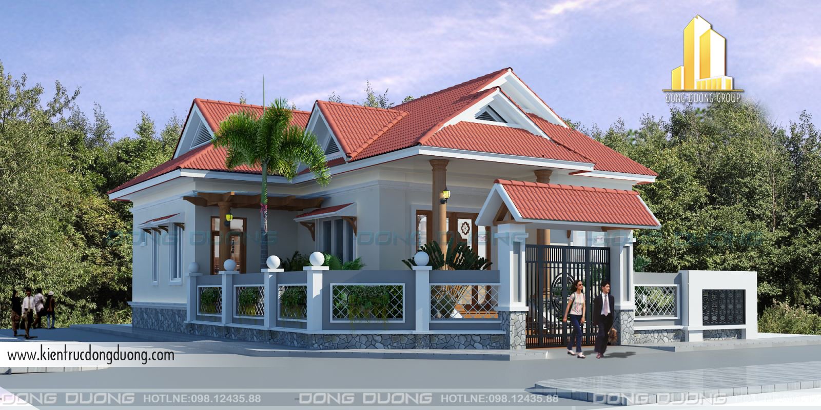 Mẫu thiết kế nhà vườn cấp 4 tại Kon Tum - NV1402