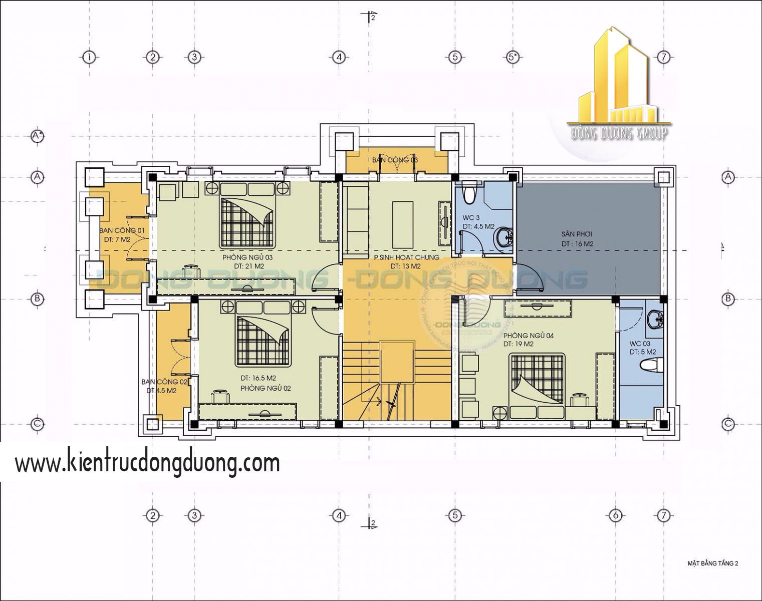 Thiết kế biệt thự mini 2 tầng -kientrucdongduong.com -BT1617- MBT2