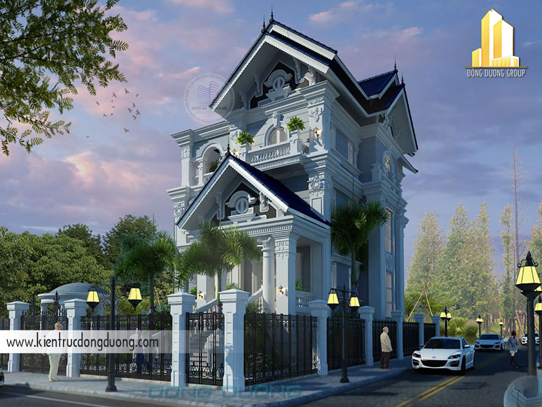 Thiết kế biệt thự mini 3 tầng kiểu Pháp vạn người mê – BT2012