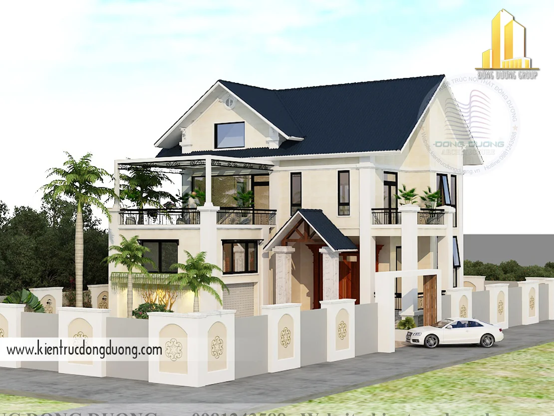 Thiết kế biệt thự nhà vườn 2 tầng có hồ bơi-kientrucdongduong.com01