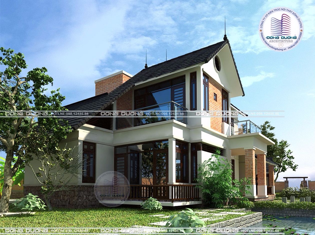 Thiết kế biệt thự nhà vườn kiểu châu u - BT1518 -kientrucdongduong.com 02