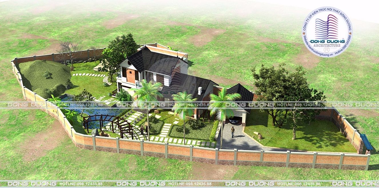 Thiết kế biệt thự nhà vườn kiểu châu u - BT1518 -kientrucdongduong.com 03
