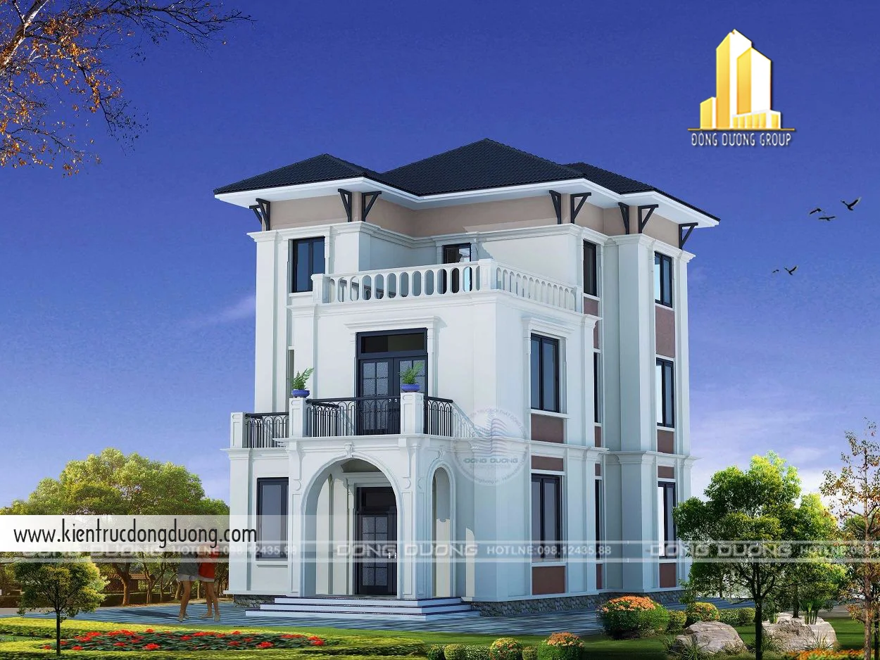 Thiết kế biệt thự nhà vườn mái Nhật 3 tầng-kientrucdongduong.com01