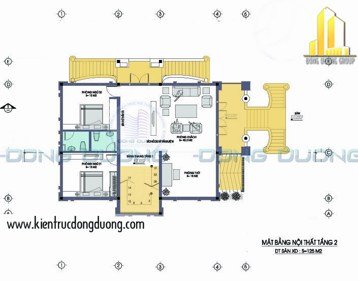Thiết kế biệt thự tân cổ điển 3 tầng -kientrucdongduong.com 01
