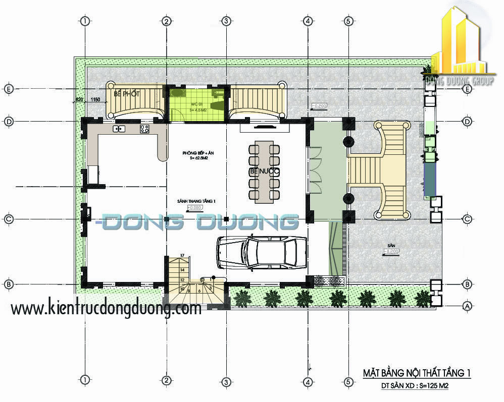 Thiết kế biệt thự tân cổ điển 3 tầng -kientrucdongduong.com