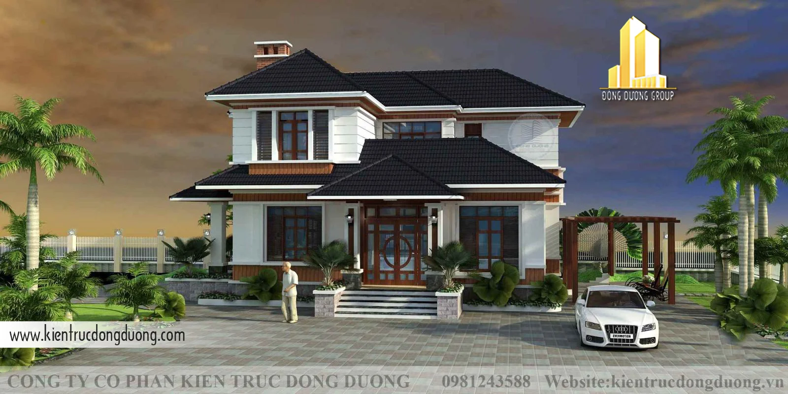 Thiết kế biệt thự vườn mái Nhật -BT1840-kientrucdongduong.com 02