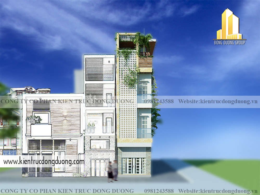 Thiết kế nhà phố 2 mặt tiền 3 tầng-kientrucdongduong.com 03