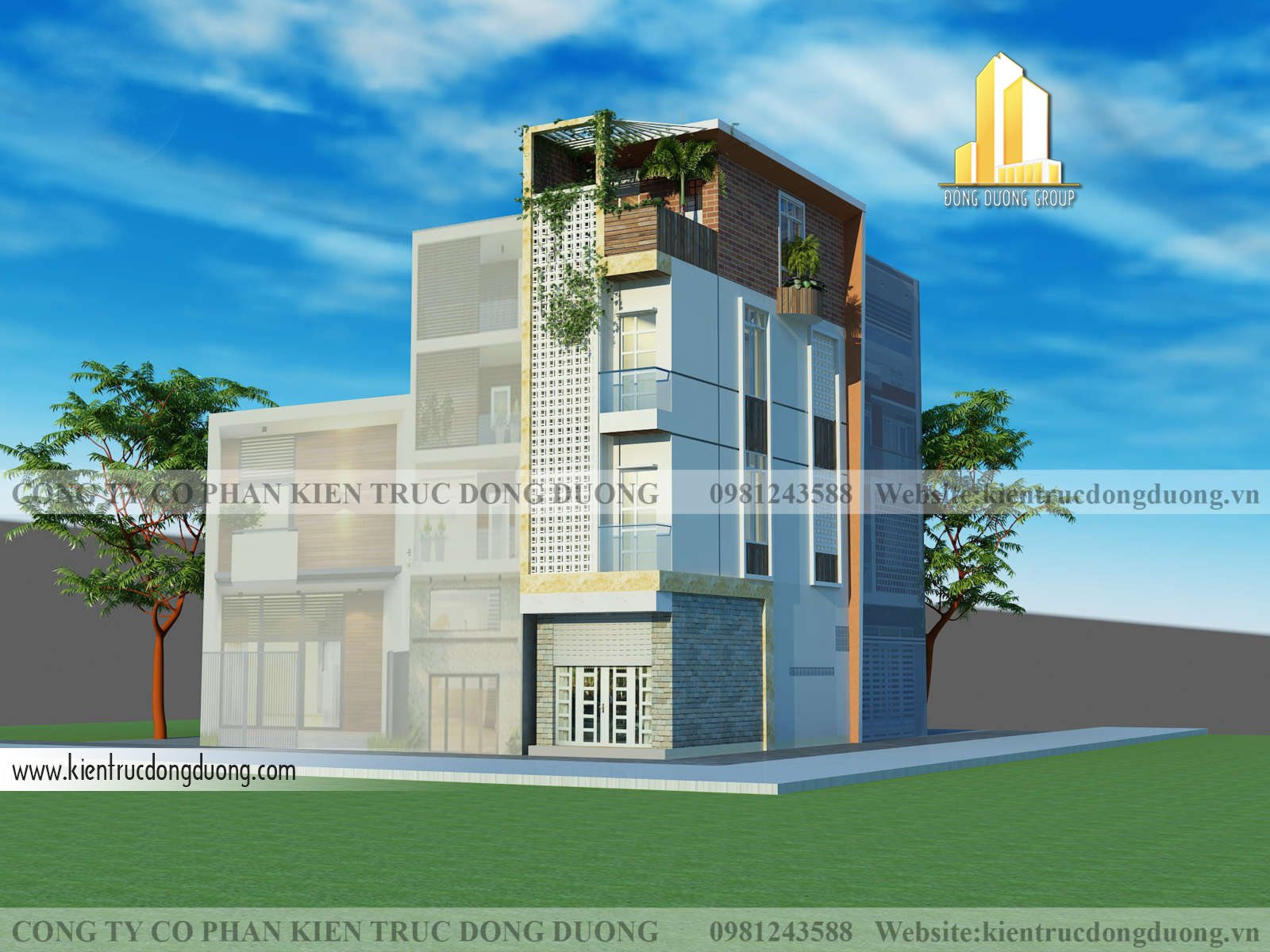 Thiết kế nhà phố 2 mặt tiền 3 tầng-kientrucdongduong.com 06