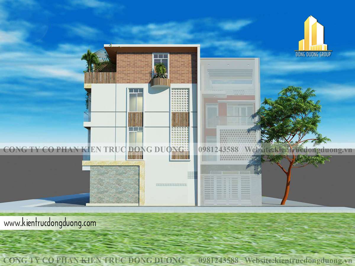 Thiết kế nhà phố 2 mặt tiền 3 tầng-kientrucdongduong.com 07