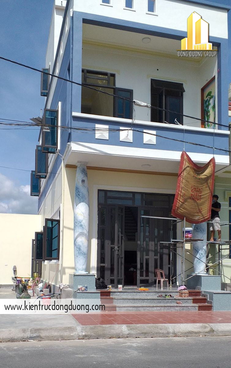 Thiết kế nhà phố 2 tầng 1 tum mặt tiền 5m-07