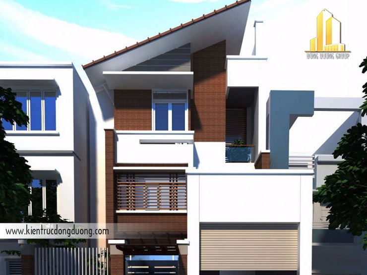 Thiết kế nhà phố 3 tầng mái ngói mái ngói tại Bắc Ninh- NP1223