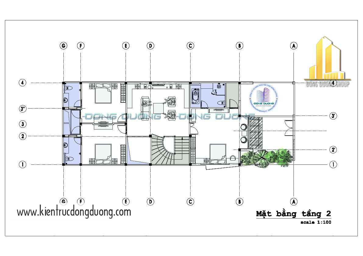 Thiết kế nhà phố 3 tầng mái ngói mái ngói tại Bắc Ninh- NP1223 -kientrucdongduong 03