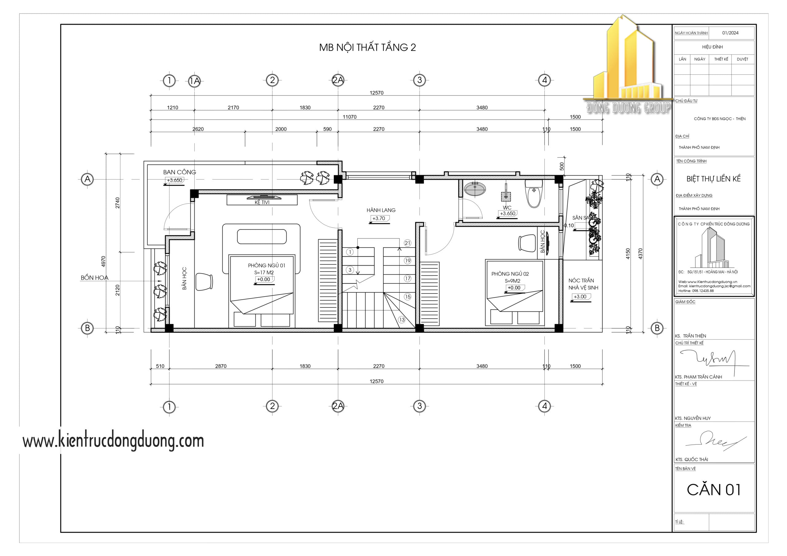 Thiết kế nhà phố 3 tầng mặt tiền 4m-kientrucdongduong03
