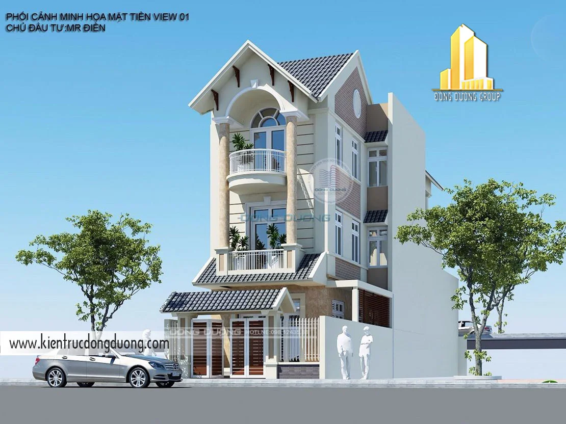 Thiết kế nhà phố hiện đại 2 mặt tiền-kientrucdongduong01