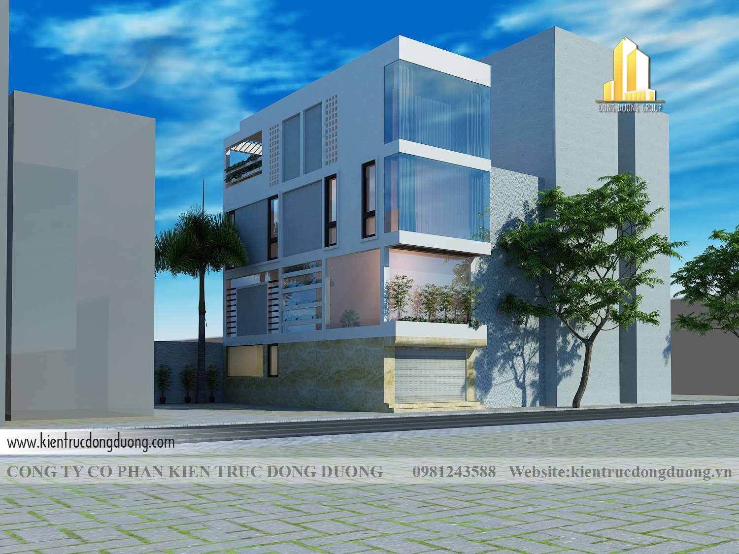 Thiết kế nhà phố kinh doanh 4m -kientrucdongduong.com 02