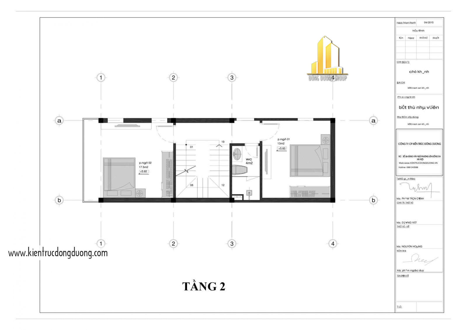 Thiết kế nhà phố kinh doanh 4m -kientrucdongduong.com 05