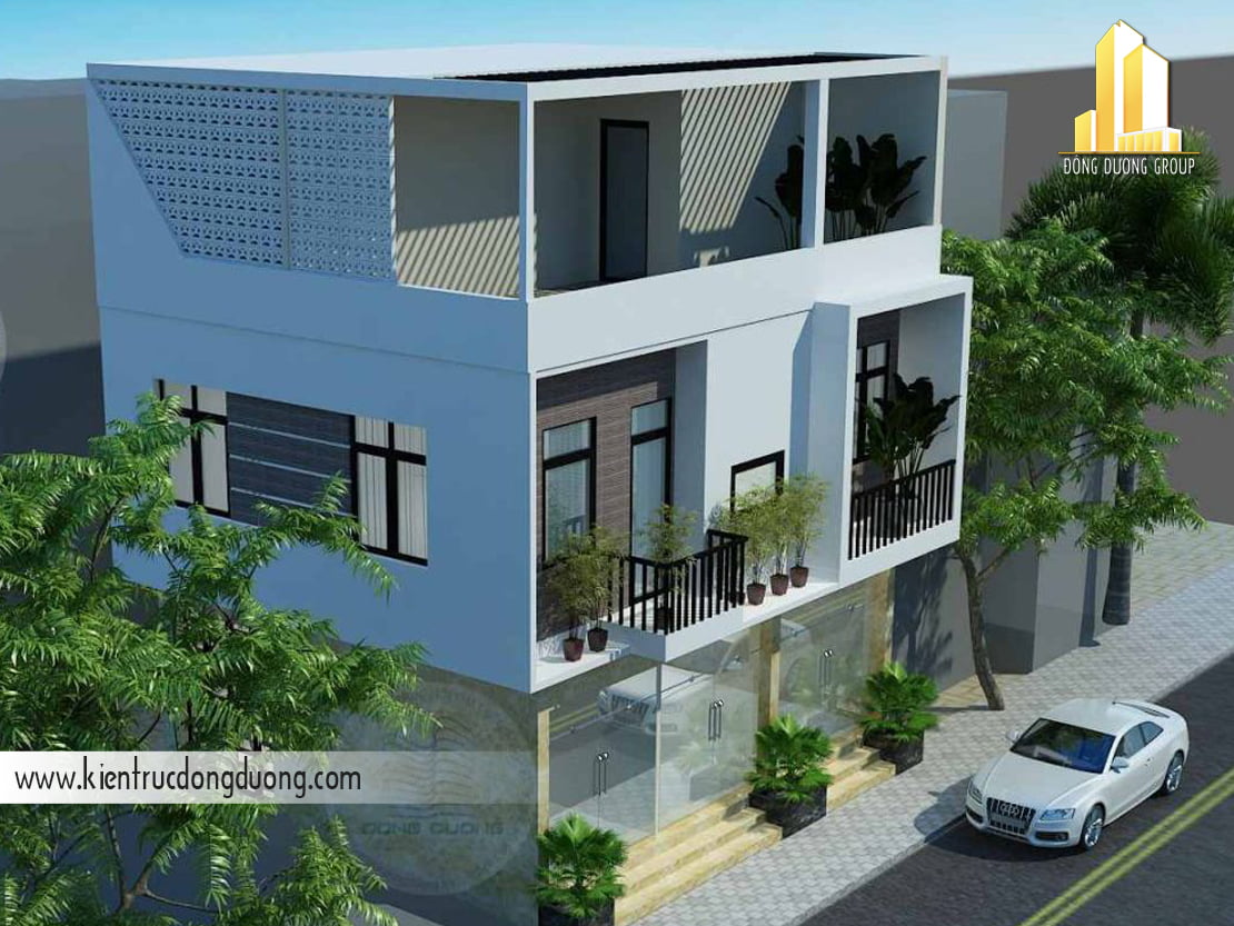 Thiết kế nhà phố kinh doanh mặt tiền 8m – NP2007