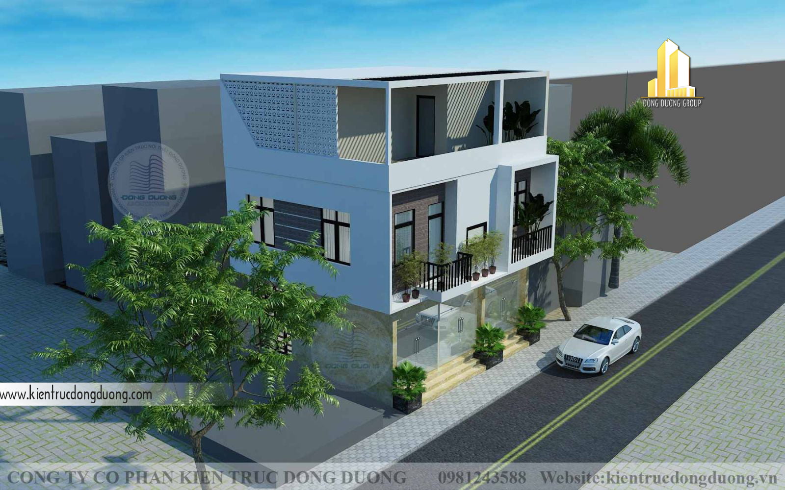 Thiết kế nhà phố kinh doanh mặt tiền 8m - 03