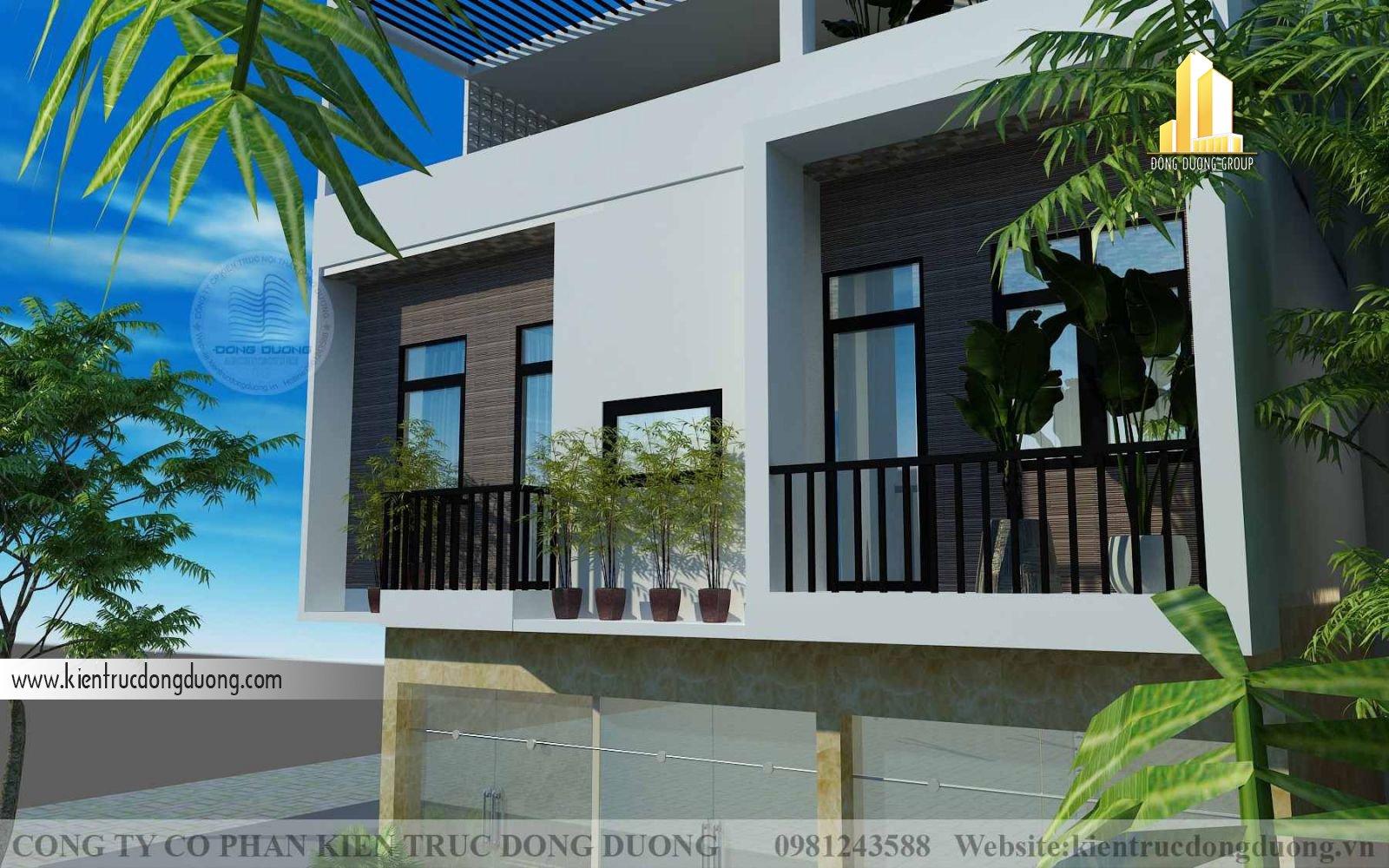 Thiết kế nhà phố kinh doanh mặt tiền 8m - 06