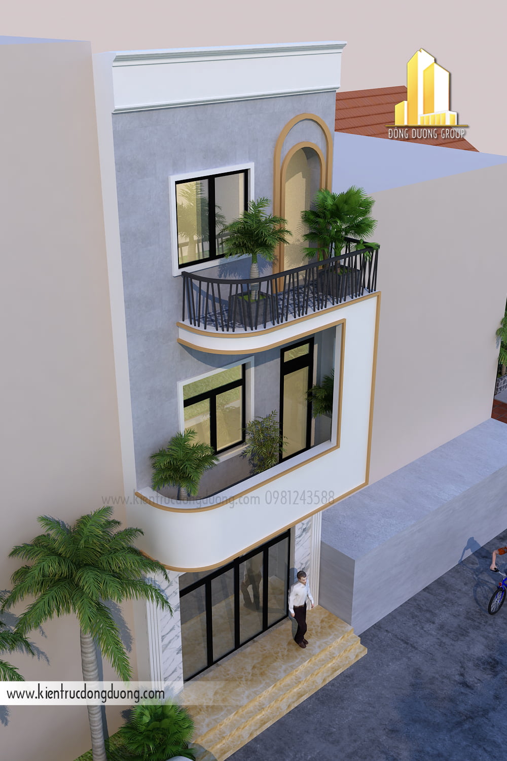 3.Thiết kế nhà phố 3 tầng đẹp hiện đại - NP2409