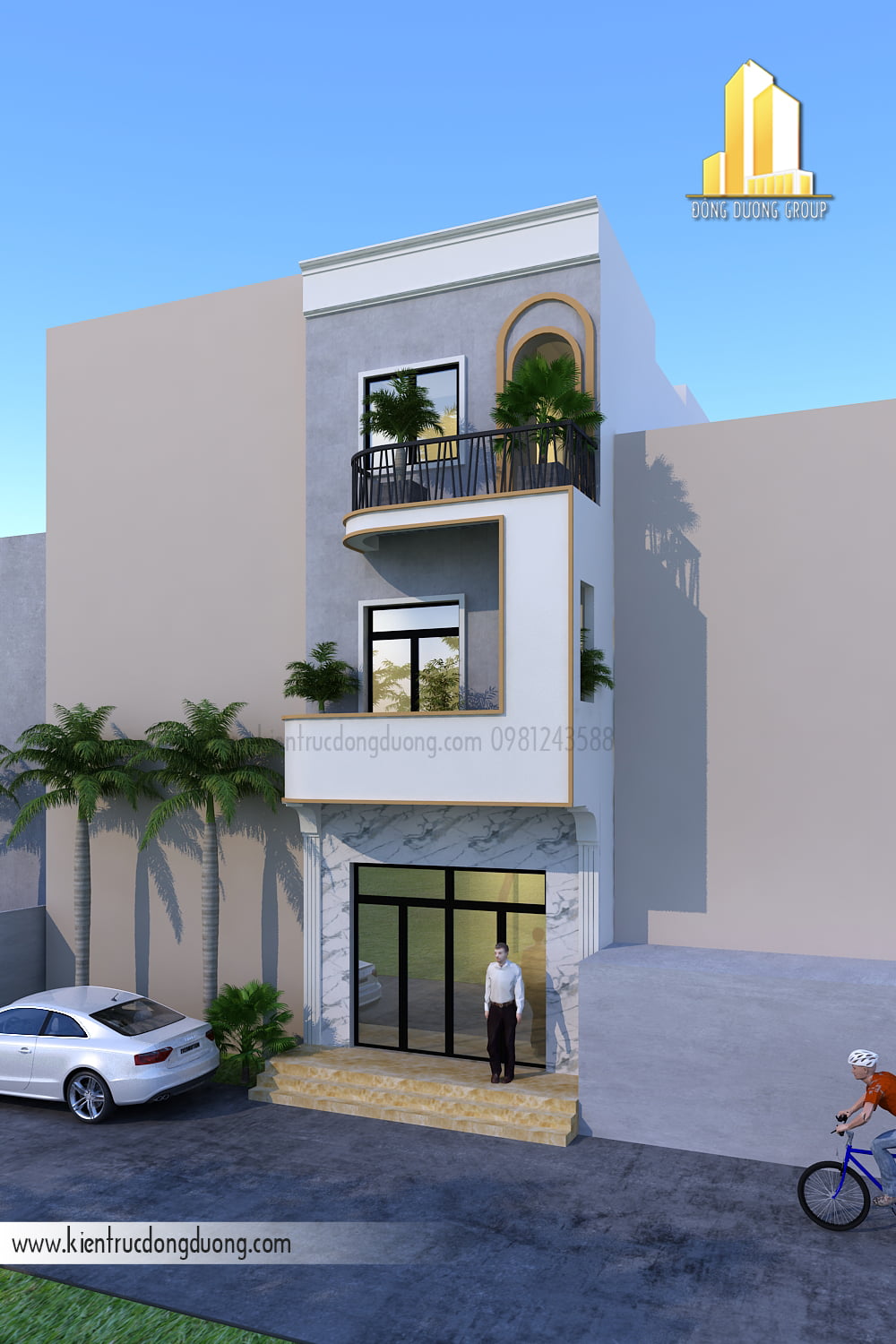 5.Thiết kế nhà phố 3 tầng đẹp hiện đại - NP2409