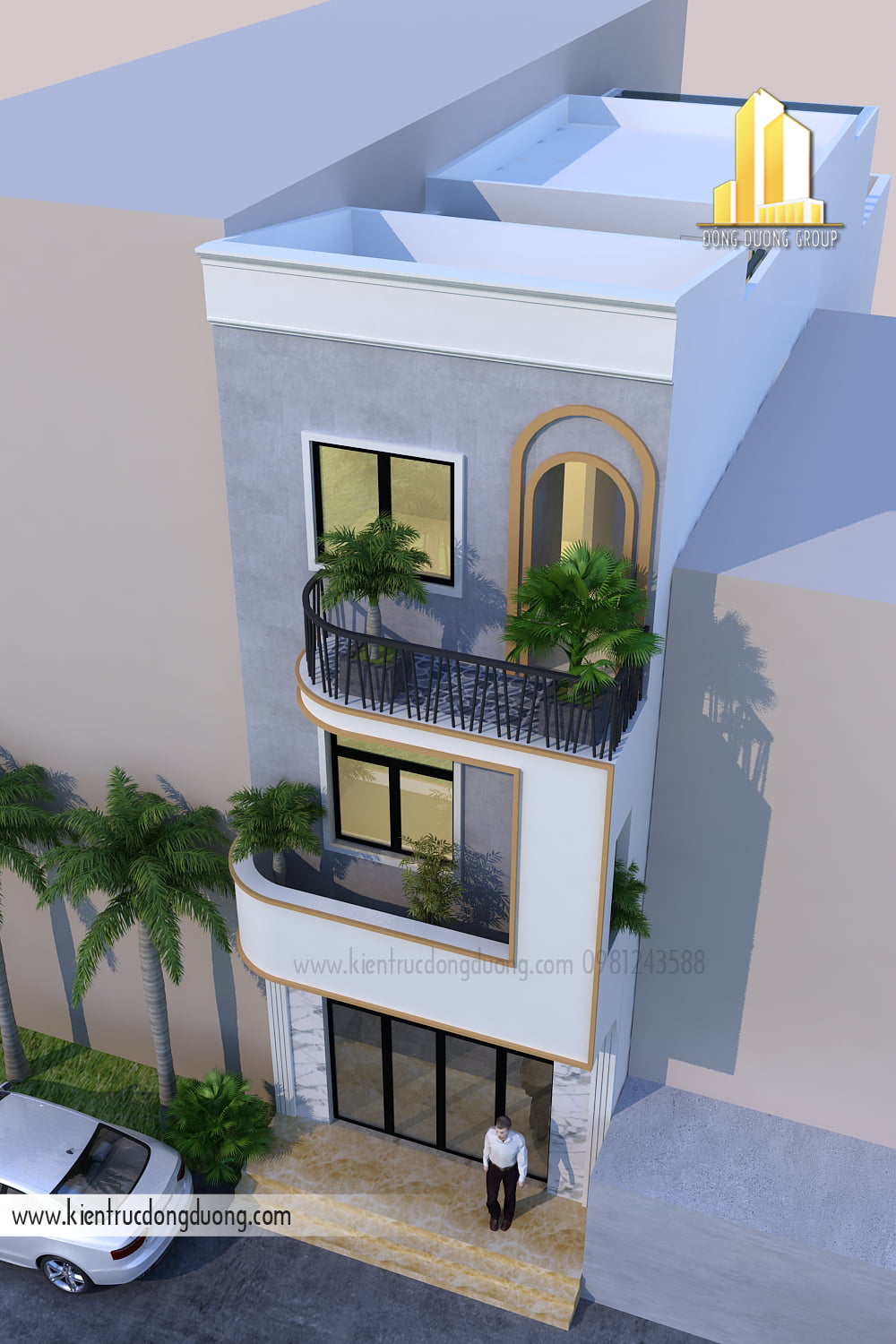 6.Thiết kế nhà phố 3 tầng đẹp hiện đại - NP2409