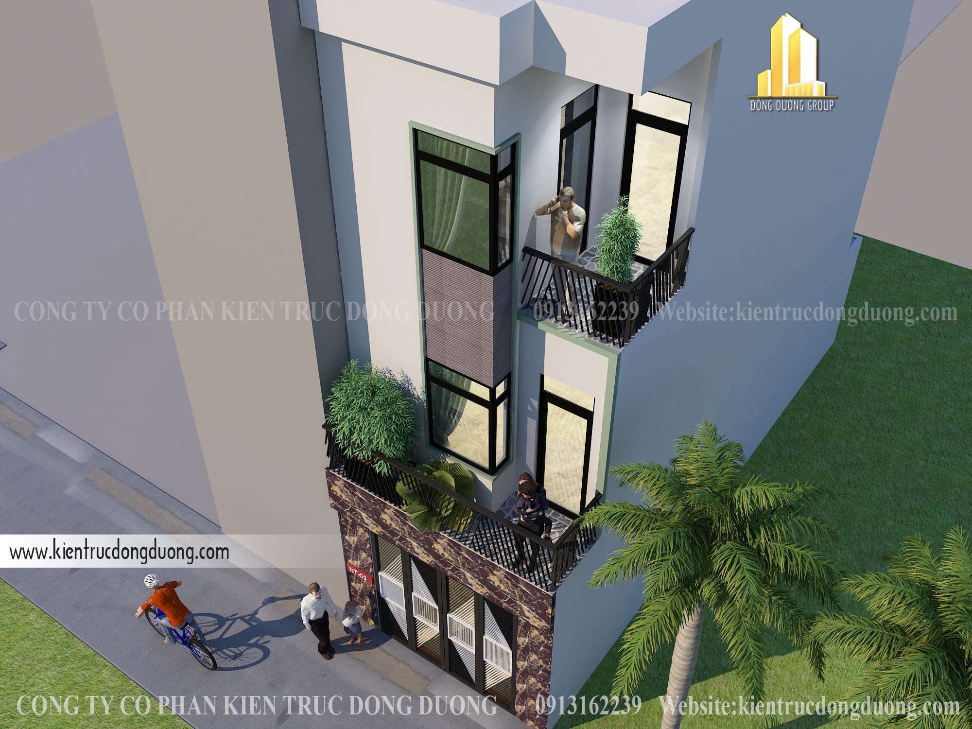 7. Thiết kế nhà phố 3 tầng phong cách hiện đại NP2407