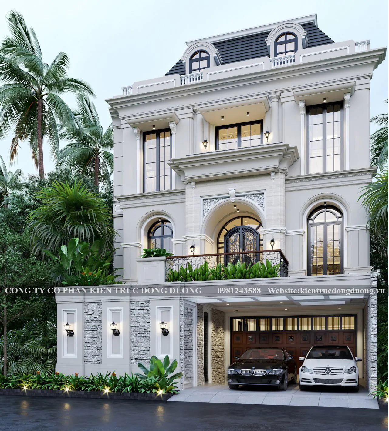 Mẫu biệt thự 3 tầng-kientrucdongduong.com01