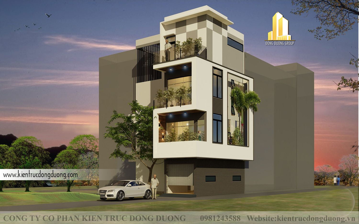 Mẫu biệt thự 4 tầng -kientrucdongduong.com02