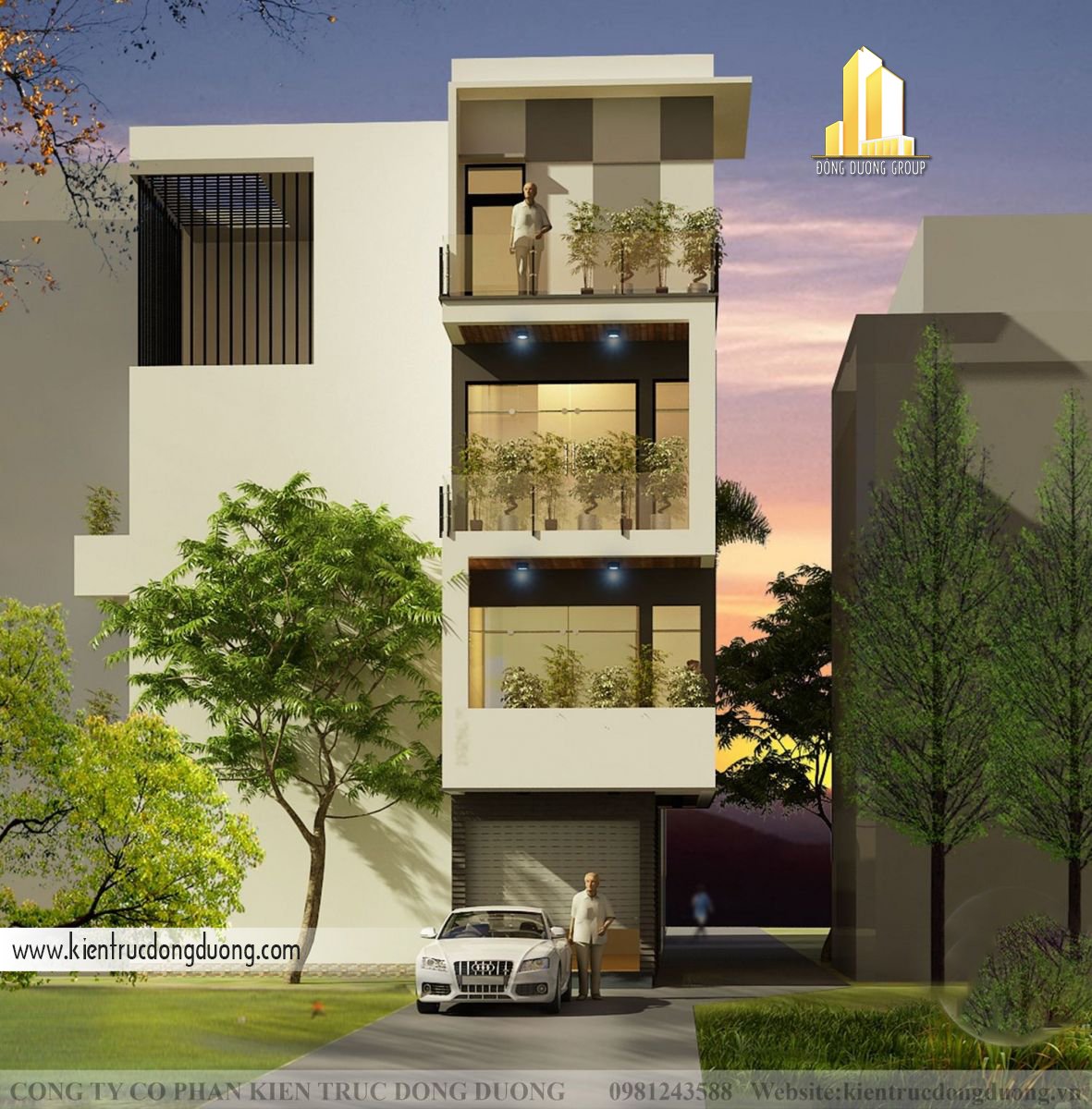 Mẫu biệt thự 4 tầng -kientrucdongduong.com03