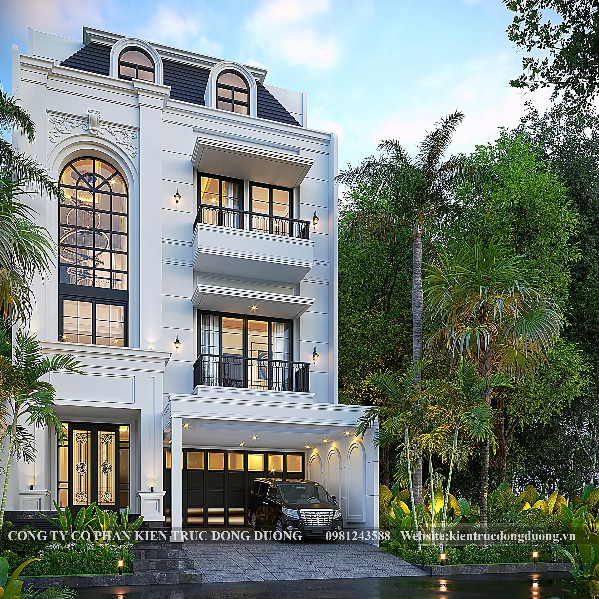 Mẫu biệt thự 4 tầng -kientrucdongduong.com06