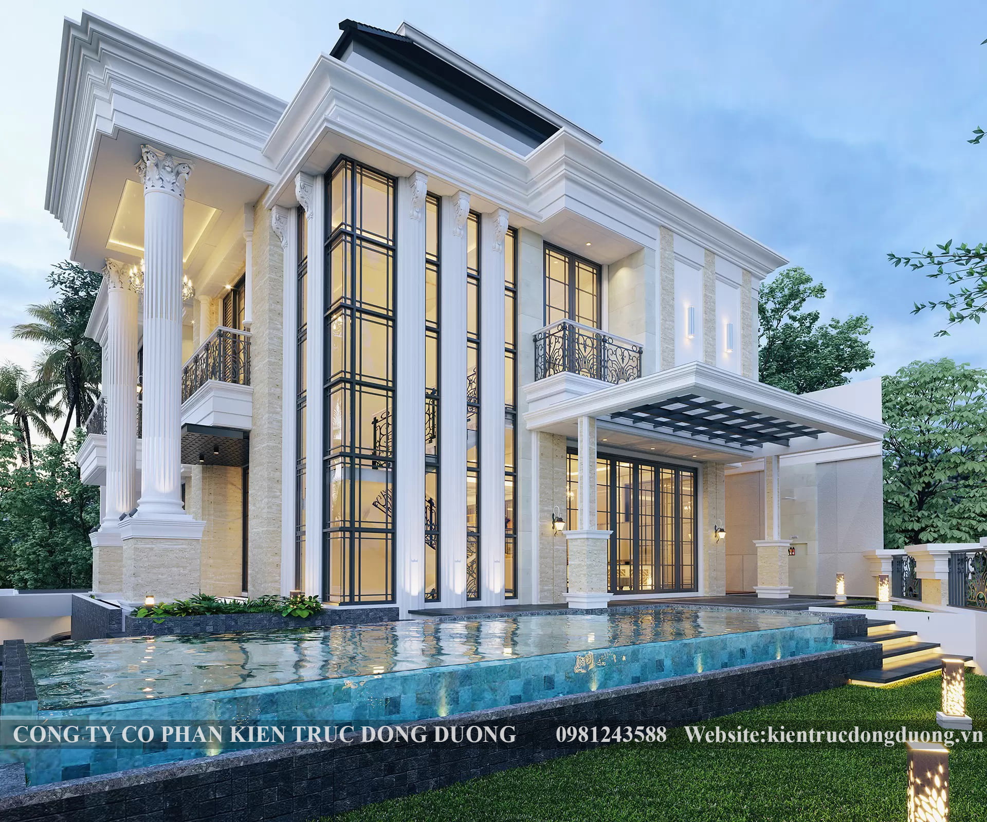 Mẫu biệt thự tân cổ điển -kientrucdongduong.com13