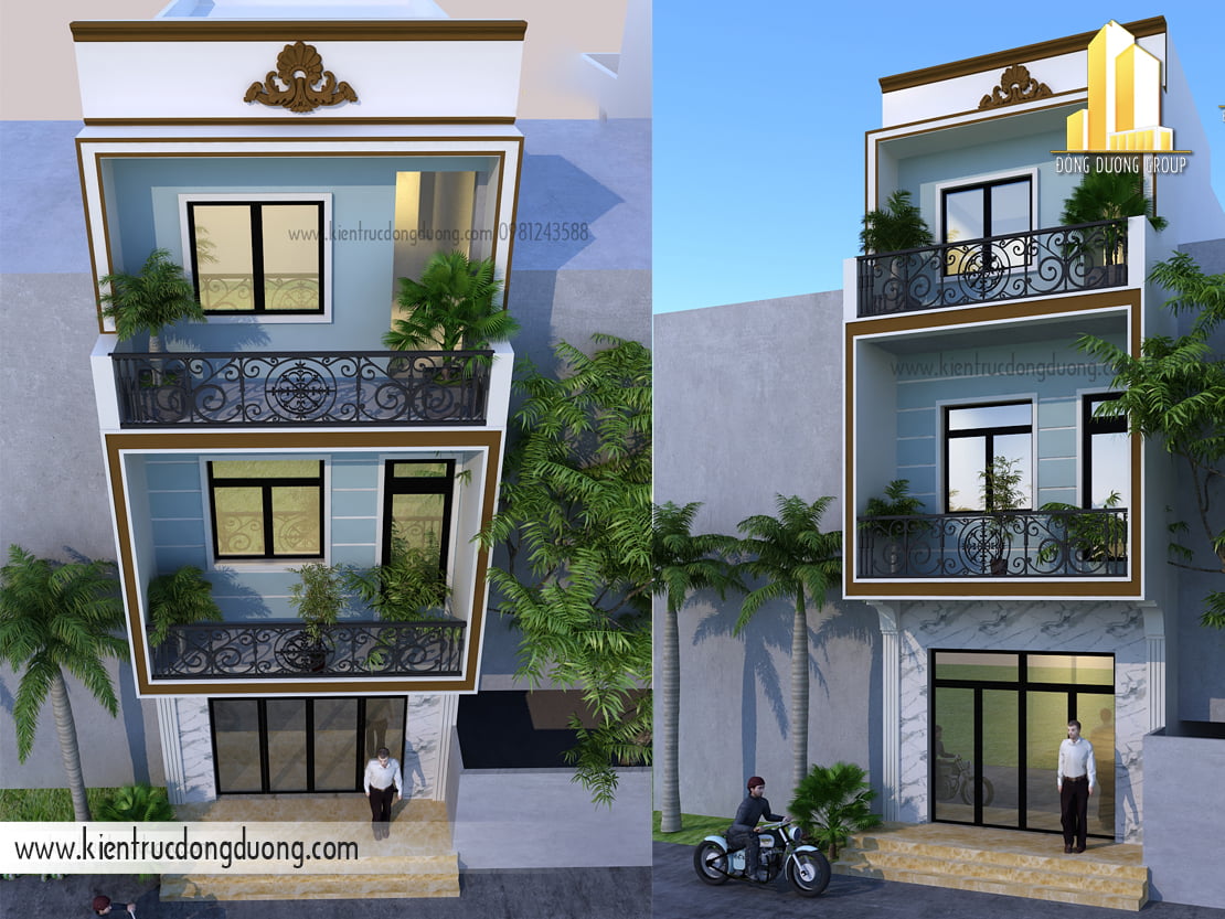 Mẫu nhà phố mặt tiền 4m-kientrucdongduong.com01