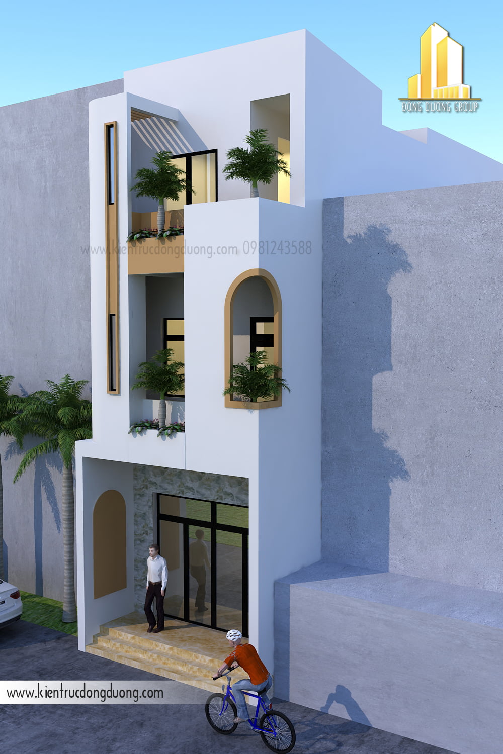 Mẫu nhà phố mặt tiền 4m-kientrucdongduong.com08