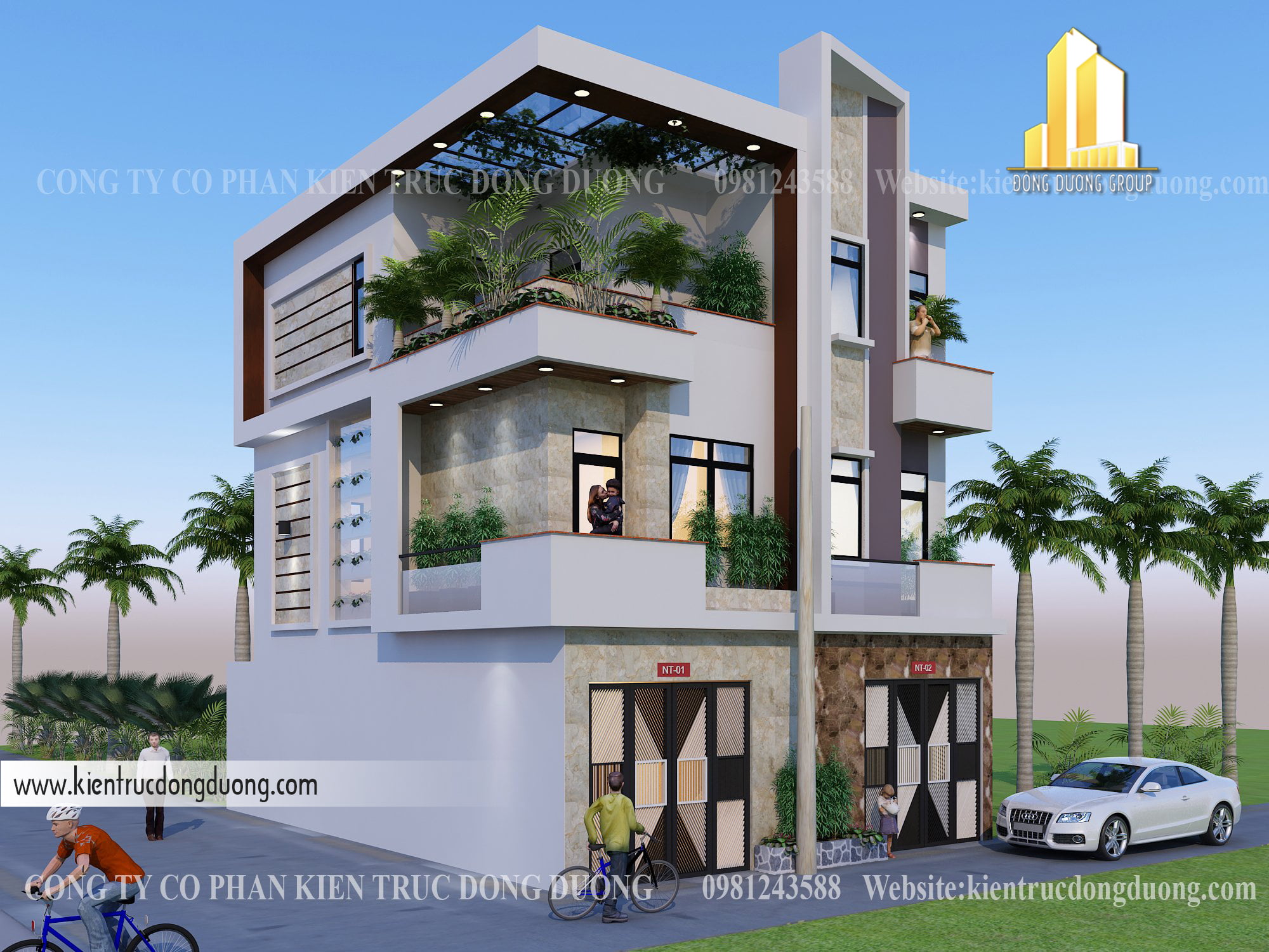 Mẫu nhà phố mặt tiền 4m-kientrucdongduong.com10