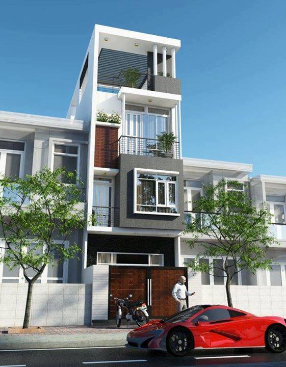 Mẫu nhà phố mặt tiền 5m -kientrucdongduong.com06