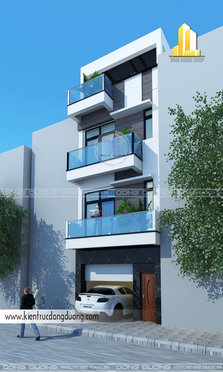 Mẫu nhà phố mặt tiền 5m -kientrucdongduong.com18