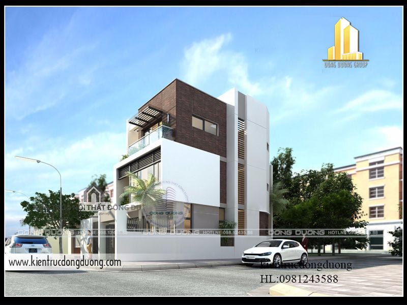 Mẫu nhà phố mặt tiền 6m -kientrucdongduong.com 01