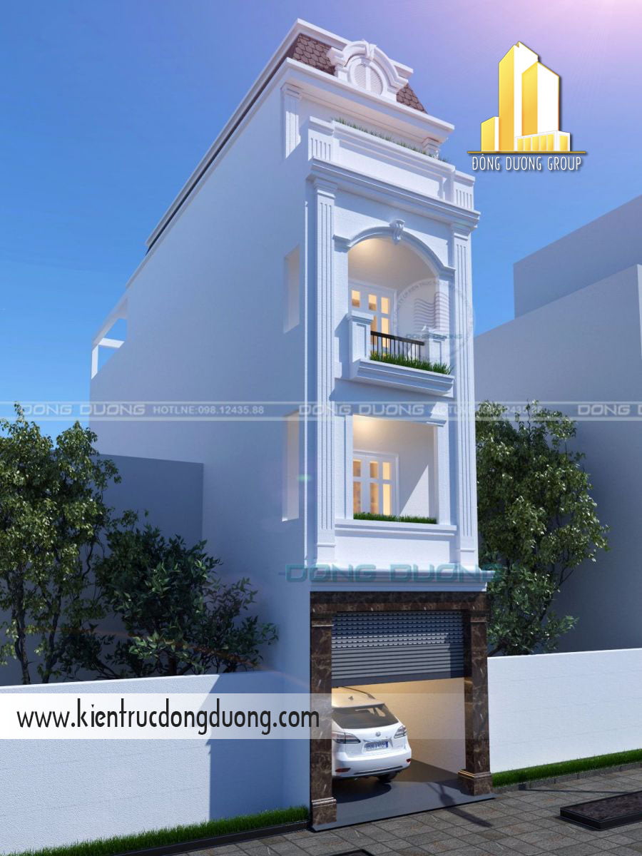 Mẫu nhà phố tân cổ điển -kientrucdongduong.com01