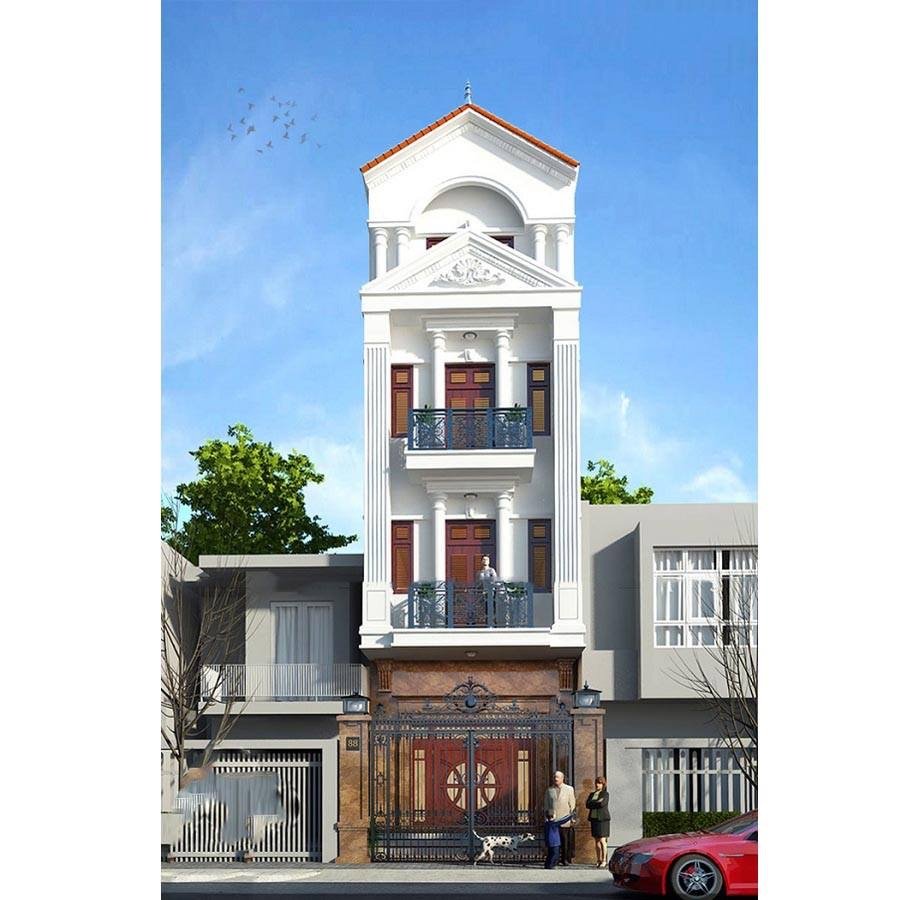 Mẫu nhà phố tân cổ điển -kientrucdongduong.com06