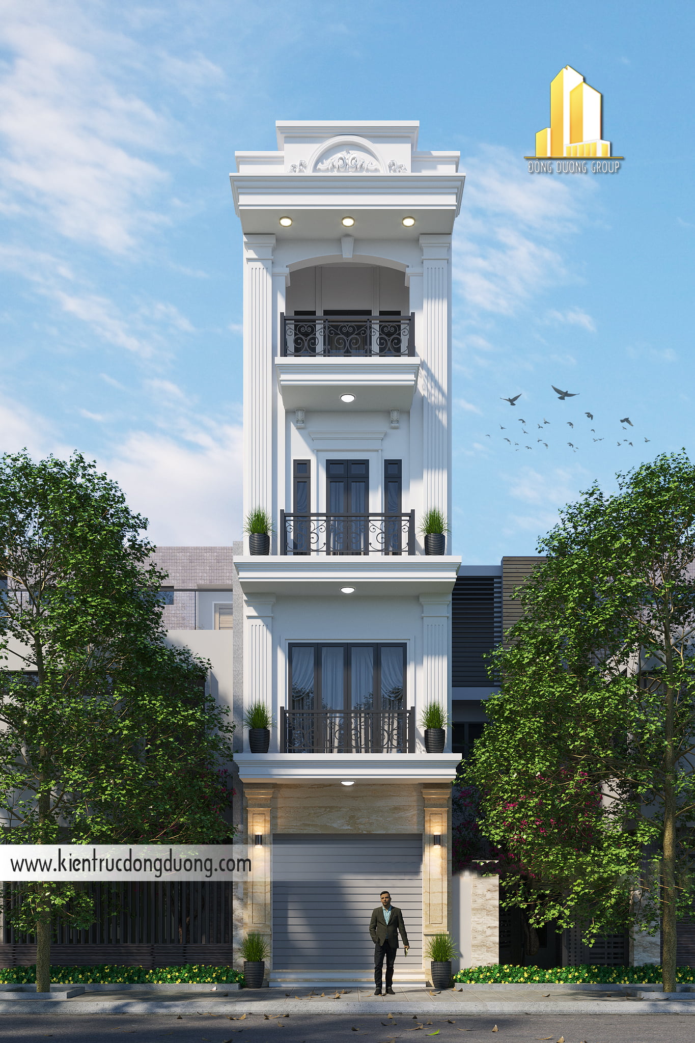 Mẫu nhà phố tân cổ điển -kientrucdongduong.com11