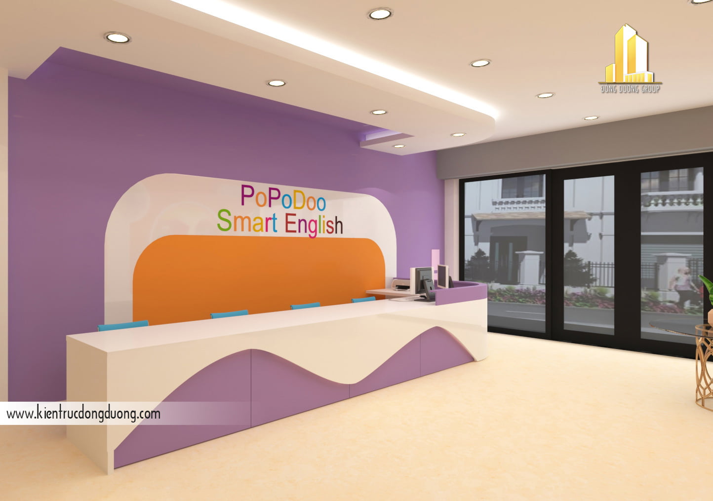 Thiết kế nội thất trung tâm Tiếng Anh - NT2301-Anh 02