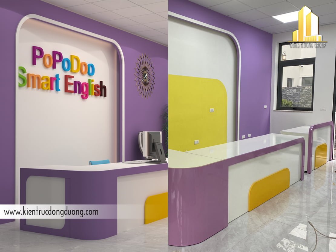 Thiết kế nội thất trung tâm Tiếng Anh Popodoo Đô Nghĩa – NT2305