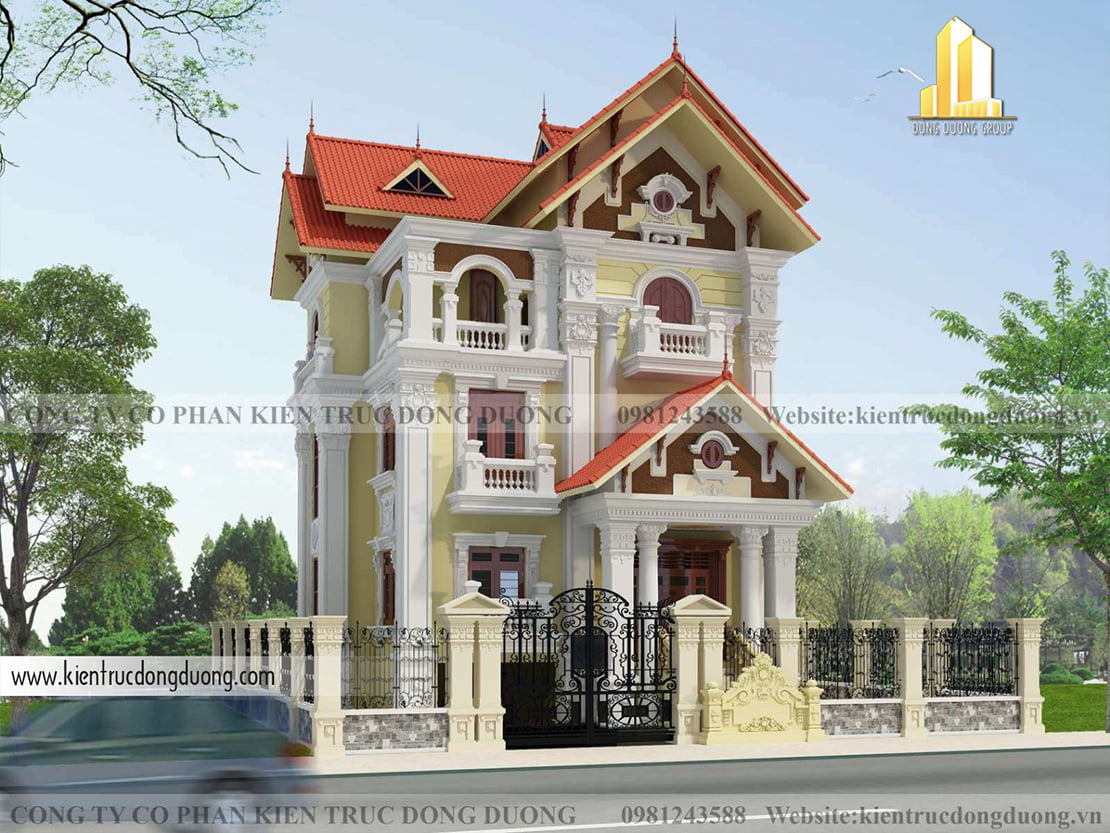 mẫu biệt thự 3 tầng