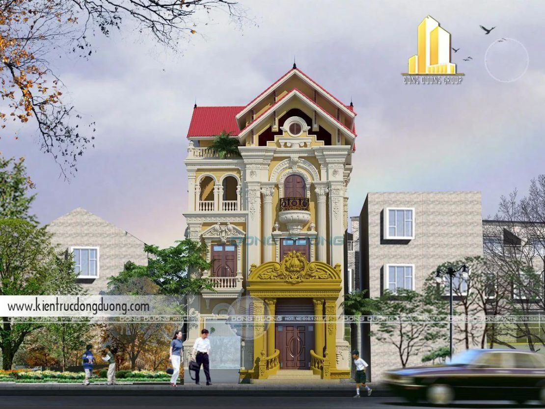 Biệt thự tân cổ điển 3 tầng kiểu pháp