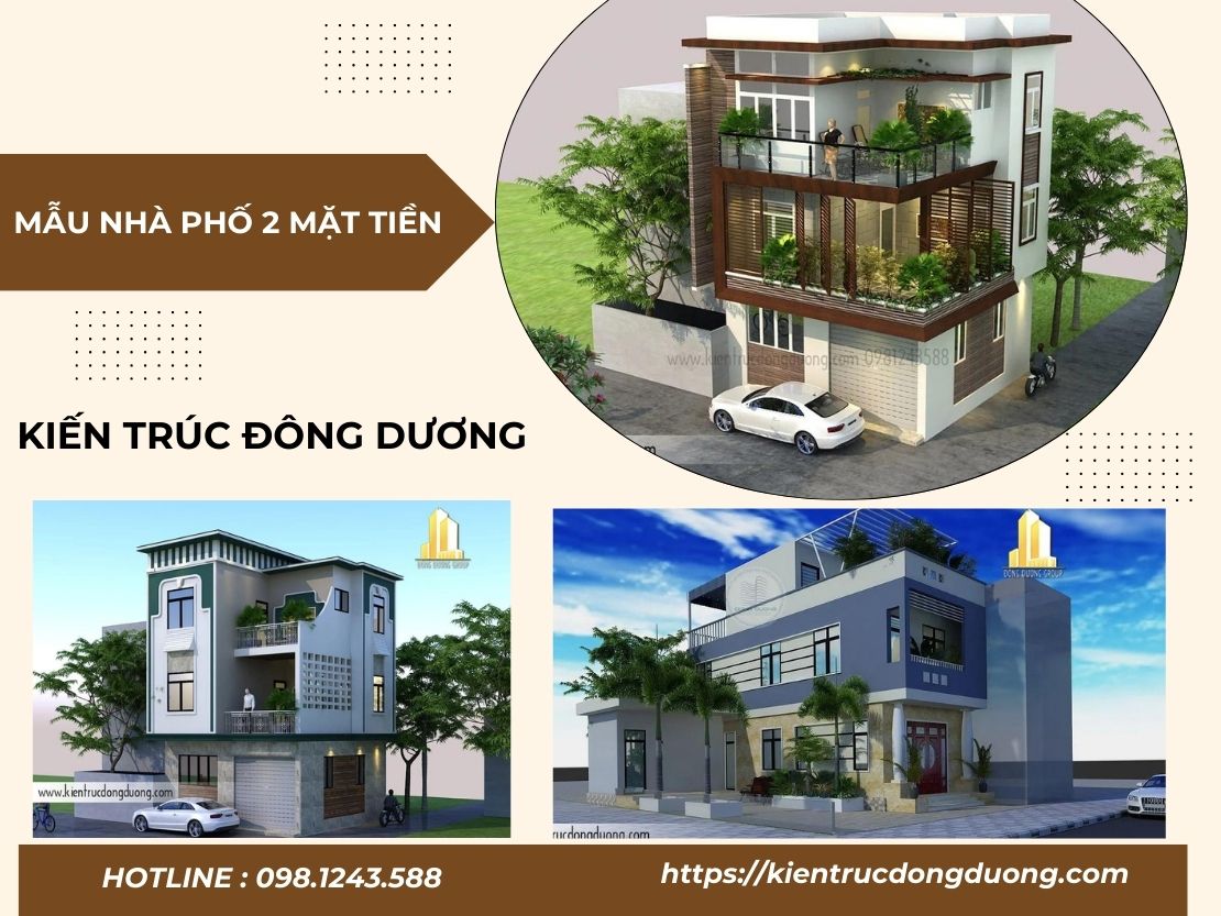 Mẫu nhà phố 2 mặt tiền